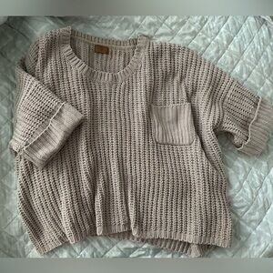 POL 3/4 sleeve oversized sweater, Small